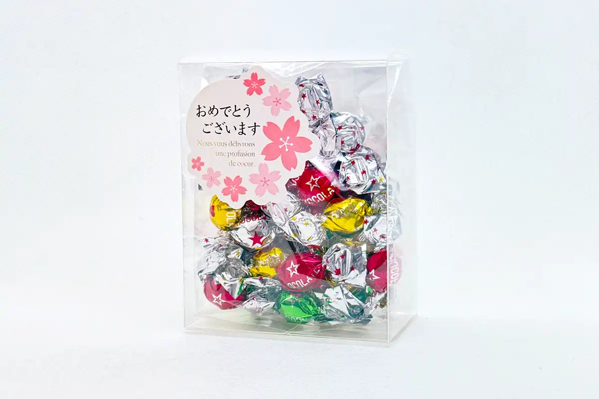 キラキラチョコレート ギフトボックス（桜おめでとうシール付き）